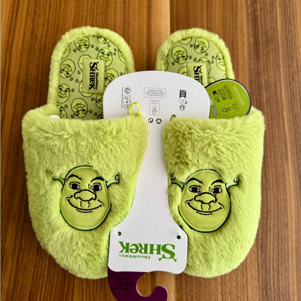 Shrek Faux Fur Slippers